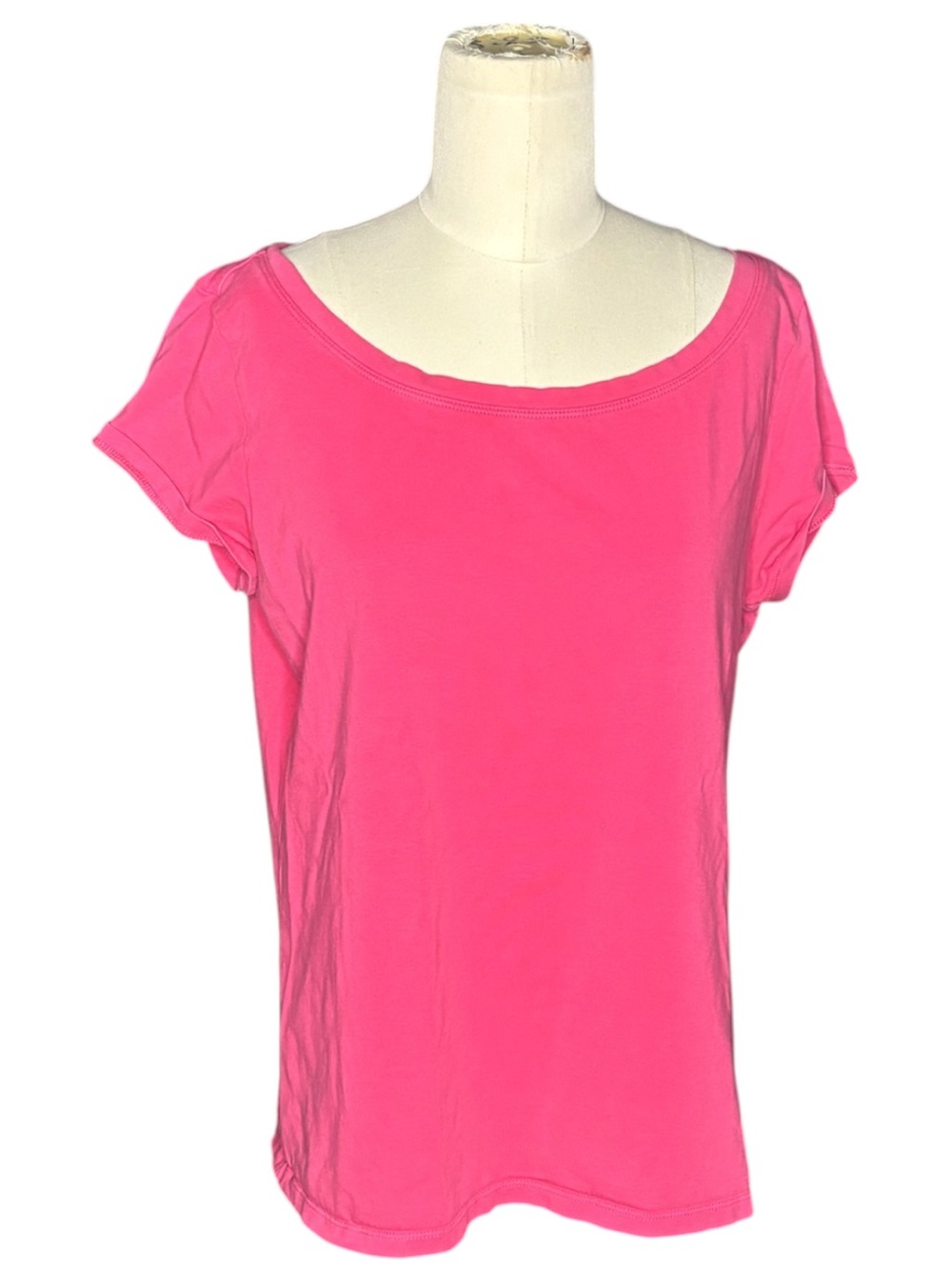 Madison Pink Organic Cotton Scoop Neck Tee